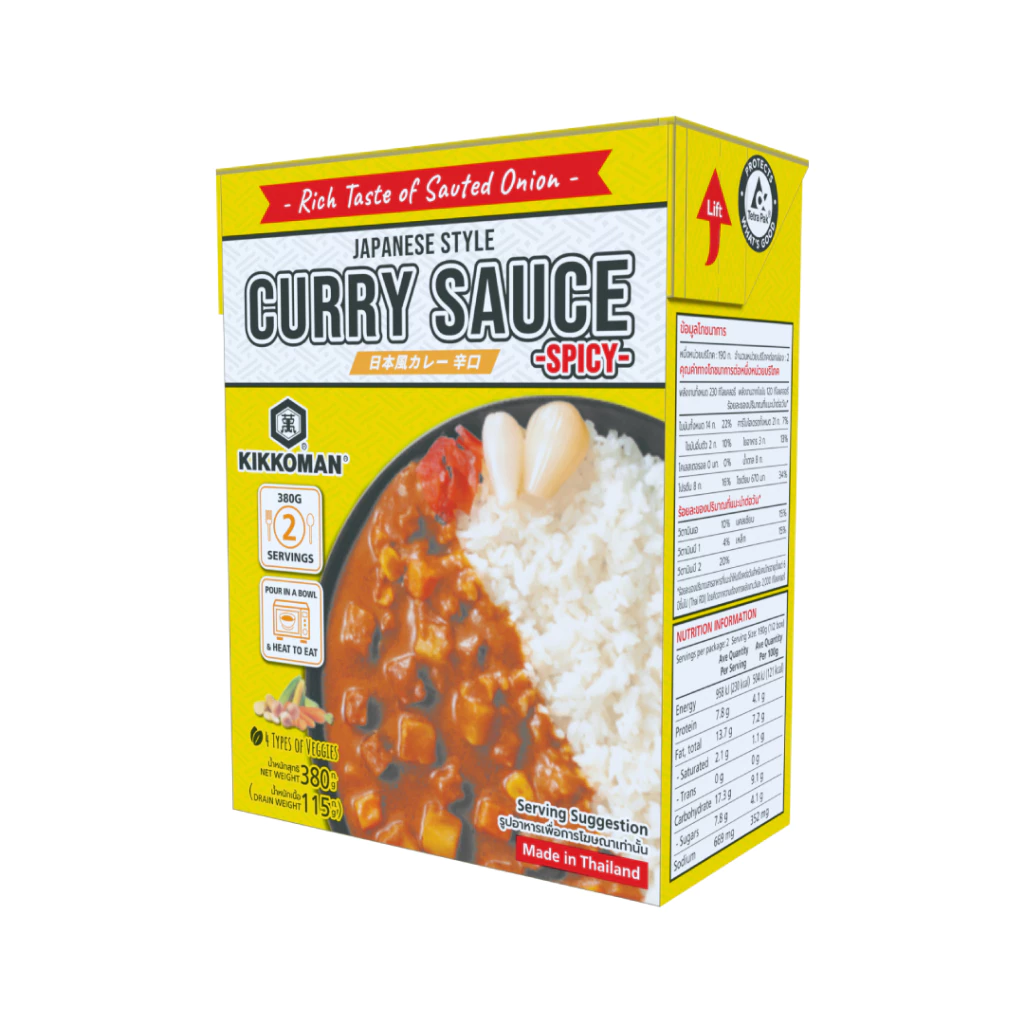 Japanese Style Curry Sauce Spicy เจแปนนิส สไตล์ เคอรี่ ซอส-สไปซี่ (ซอสแกงกะหรี่รสเผ็ด สำหรับราดหน้าอาหาร) ขนาด 380g