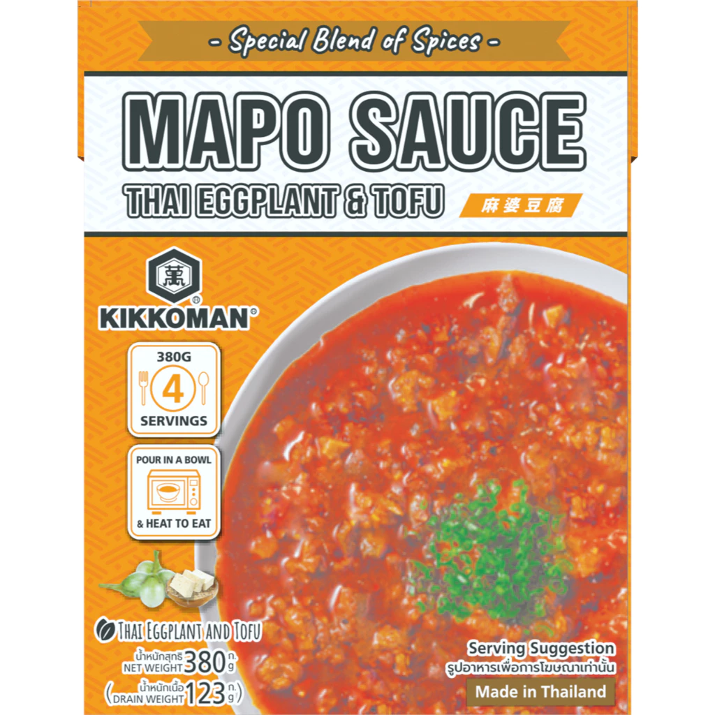KIKKOMAN MAPO SAUCE THAI EGGPLANT & TOFU 380g คิคโคแมน มาโป ซอส เอกแพลนท์ แอนด์ โทฟู ขนาด 380 กรัม