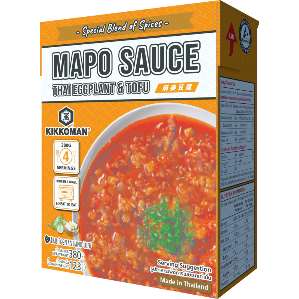 KIKKOMAN MAPO SAUCE THAI EGGPLANT & TOFU 380g คิคโคแมน มาโป ซอส เอกแพลนท์ แอนด์ โทฟู ขนาด 380 กรัม